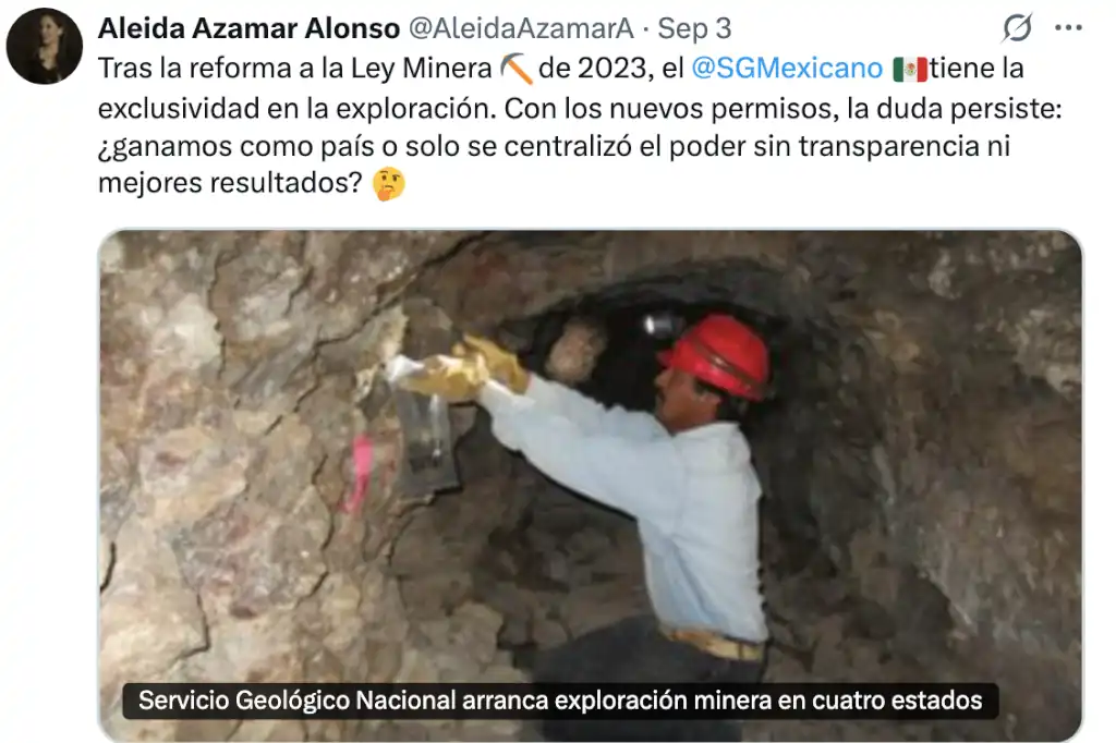 Aleida Azamar y la hipocresía #CambiémoslaYa frente al litio nacionalizado.