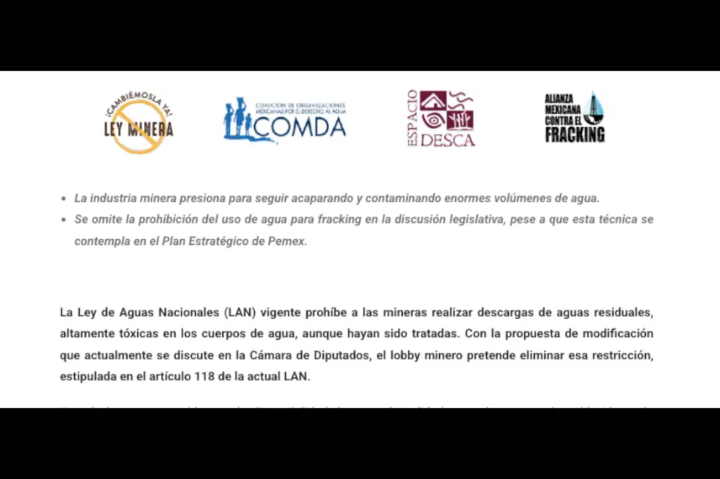 #CambiémoslaYa! intensifica su campaña contra la reforma hídrica y busca debilitar la política de agua de la 4T.