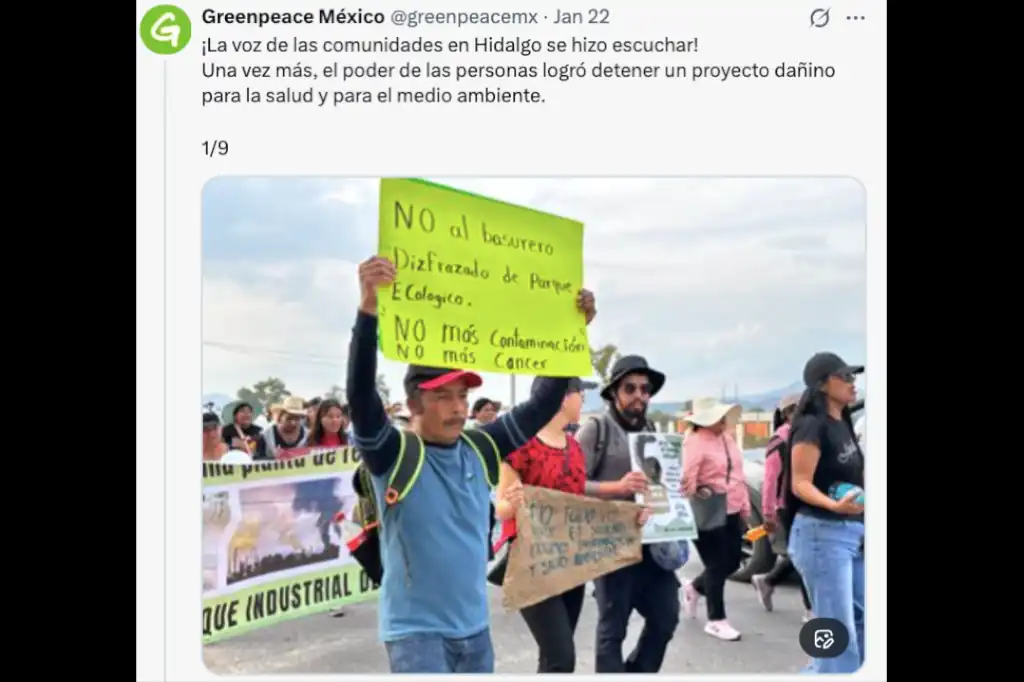 Greenpeace bloqueó una oportunidad histórica en el Parque Ecológico y de Reciclaje Hidalgo